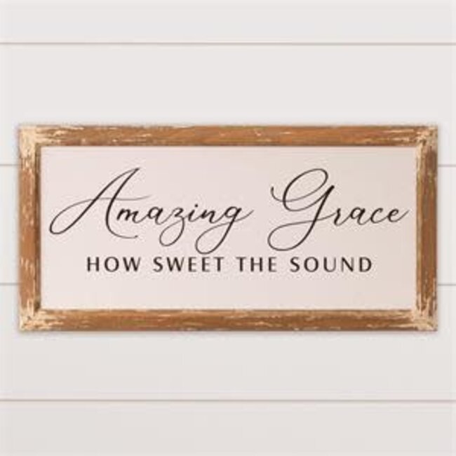 Amazing Grace Wood Sign 24”