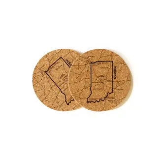 Indiana Cork Coaster - Set of 2