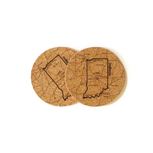 Indiana Cork Coaster - Set of 2