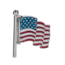 God Bless America Swivel Flag Charm