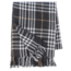 Grey Plaid Woven Throw