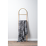 Grey Plaid Woven Throw
