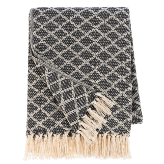 Diamond Pattern Woven Throw
