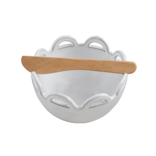 Half Scalloped Tidbit Bowl Set by MudPie
