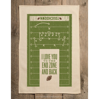 I Love You to The End Zone and Back Kitchen Towel