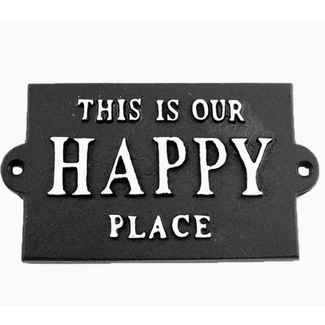 Koppers Home This is our Happy Place Cast Iron Sign