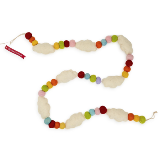 Happy and Bright Wool Garland Clouds