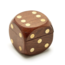 Wood Crafted Dice Box with 6 Dice
