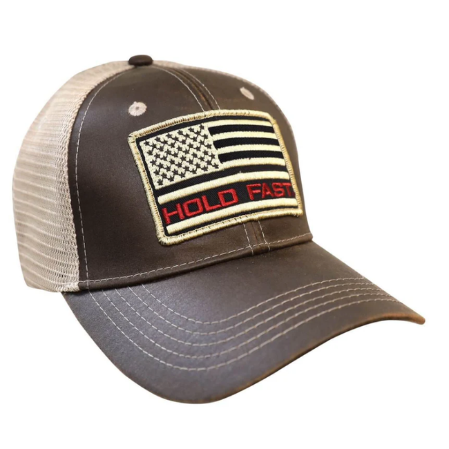 Flag Red & Tan Hold Fast Cap
