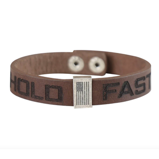 Kerusso Flag Snap Hold Fast Bracelet Brown