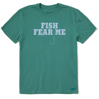 Life is Good Men's Fish Fear Me Hook Short Sleeve