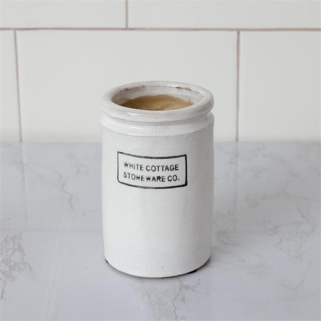 White Cottage Stoneware - Half Pint Jar
