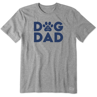 Life is Good Men's Dog Dad  Crusher Tee