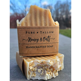 Tallow By Kat Honey & Oats Handcrafted Tallow Soap