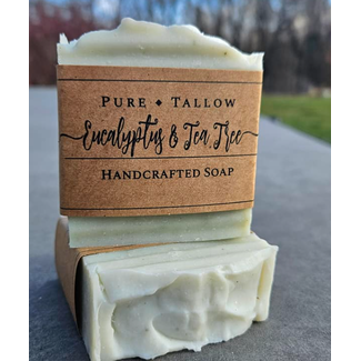 Tallow By Kat Eucalyptus & Tea Tree Handcrafted Tallow Soap