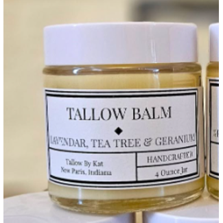 Tallow By Kat Lavender Tea Tree Geranium Tallow Balm