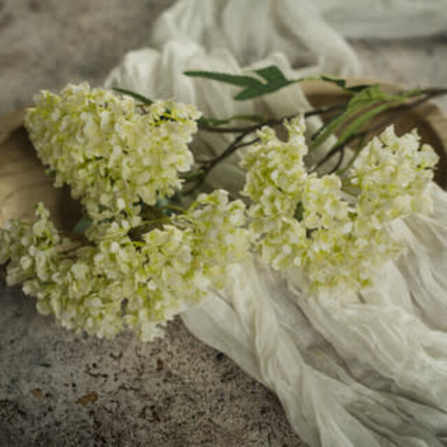 White Hydrangea Spray 25"