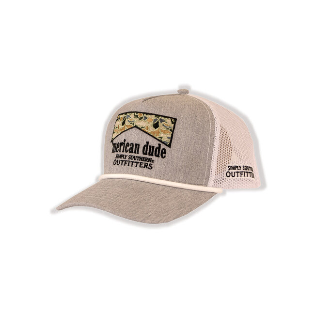'merican Dude Trucker Hat Grey