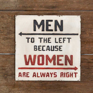 CTW Home Collection Always Right Metal Wall Sign