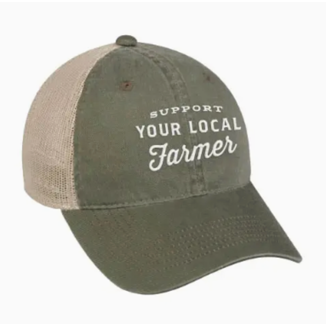 Support Your Local Farmer Hat Green