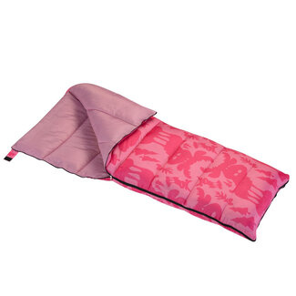 Wenzel Moose 40 - 50 Deg Youth Bag Pink Print Sleeping Bag
