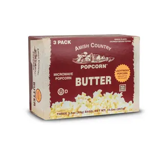 Amish Country Popcorn Microwave Popcorn - Butter 3 pk