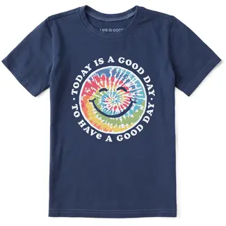 Life is Good Kids Tie Dye Smile Good Day SS