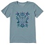 Folk Art Garden Tie Dye Relaxed Fit Short Sleeve Slub Tee