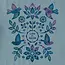 Folk Art Garden Tie Dye Relaxed Fit Short Sleeve Slub Tee