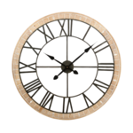 Aidan Round Metal & Wood Clock