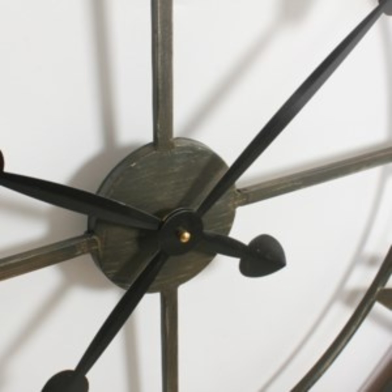 Aidan Round Metal & Wood Clock