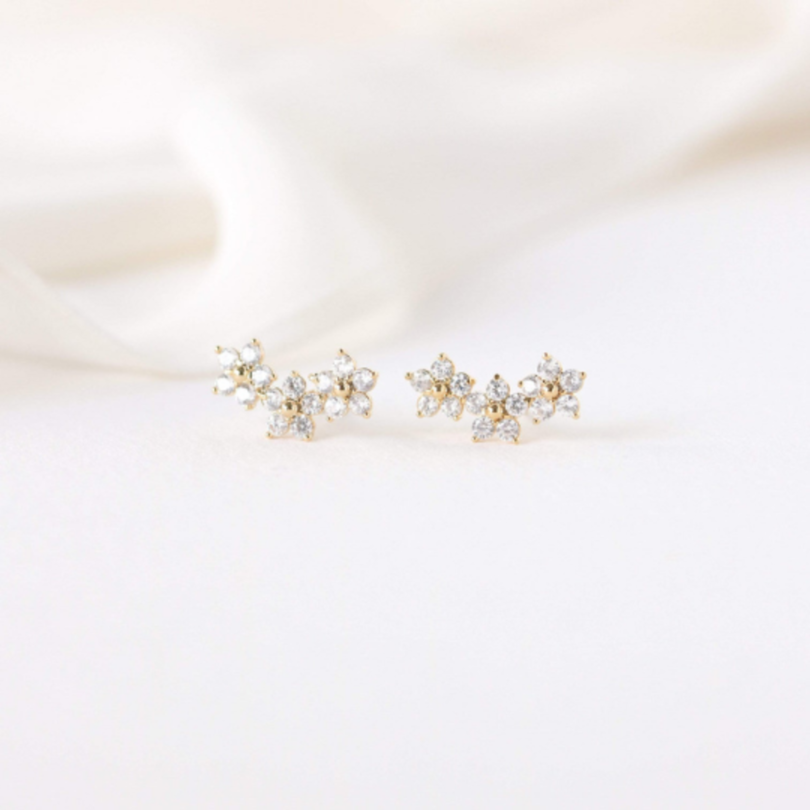Blossom Climber Earrings - Silver