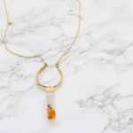 Citrine Prism Necklace