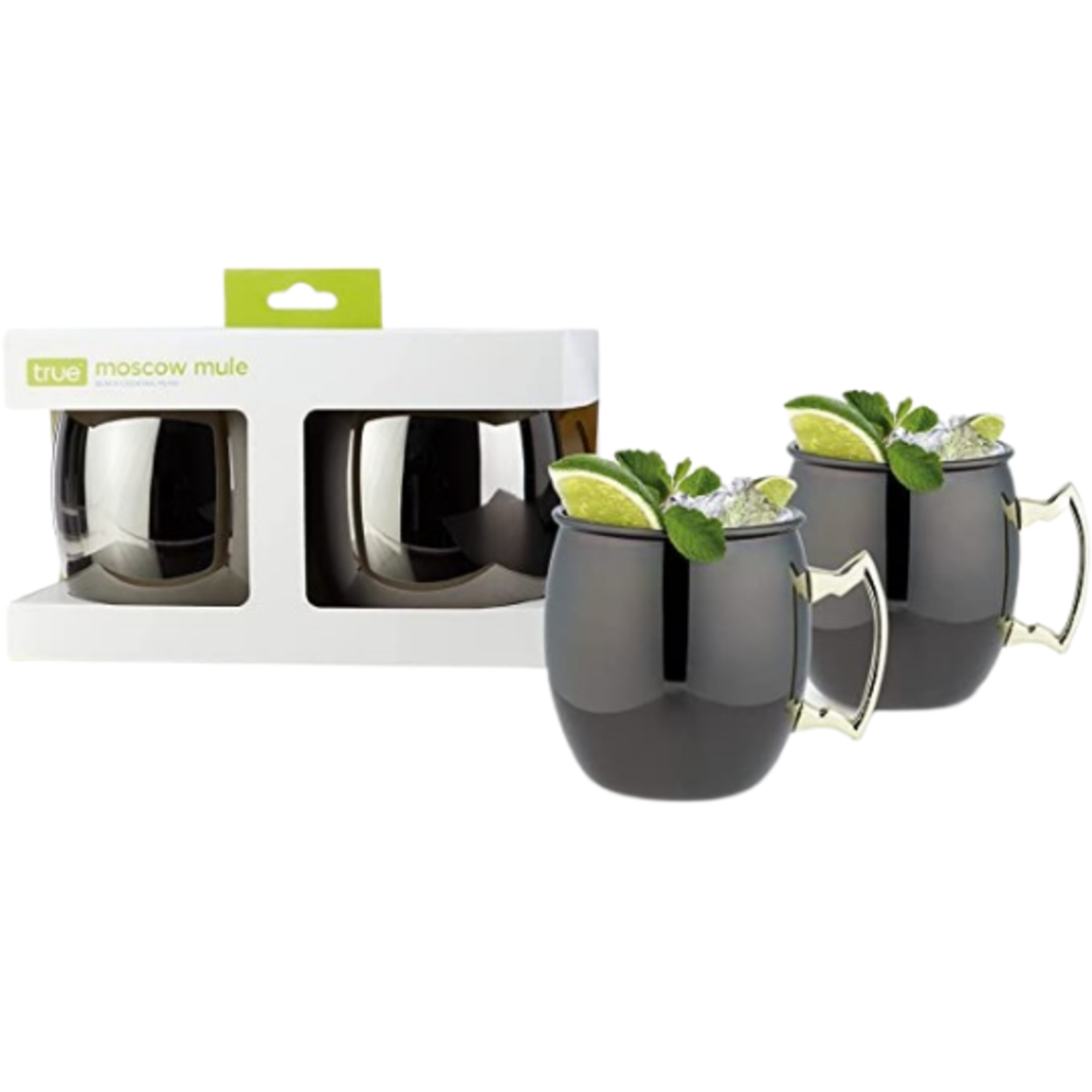 Black Moscow Mule Mugs - Set of 2