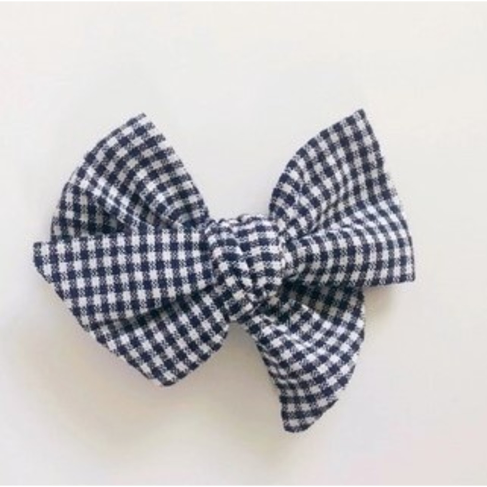 Black & White Plaid Pinwheel Bow