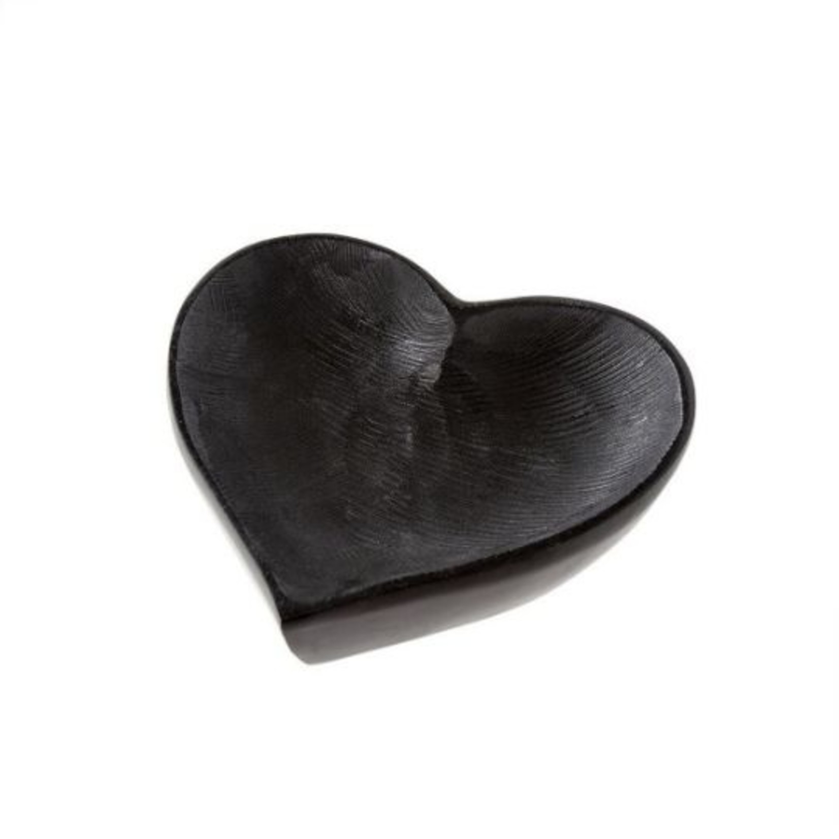 Soapstone Heart Dish - L - Black