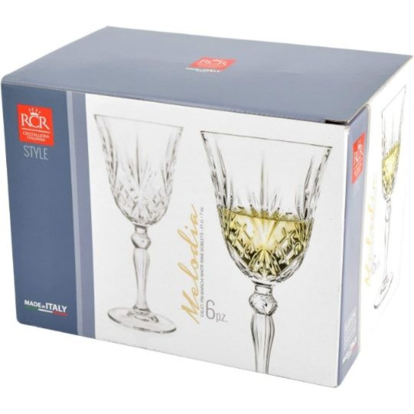 RCR Melodia Crystal Wine Glass set of 6