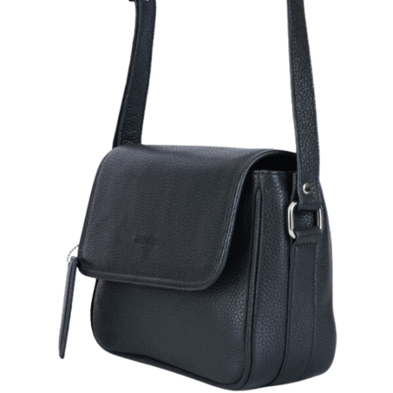 Kimberly Flap Closure Ladies Handbag - Black