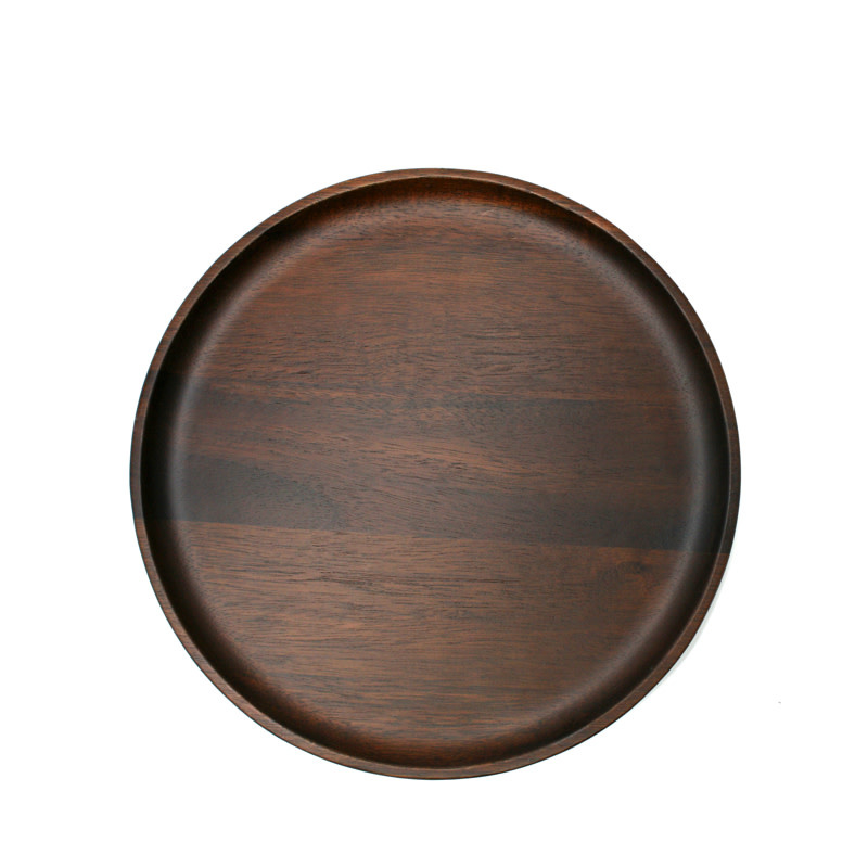 Lot De 2 Bougeoirs Sur Plateau En Bois Rustique - Petite Assiette Décorative SODIAL