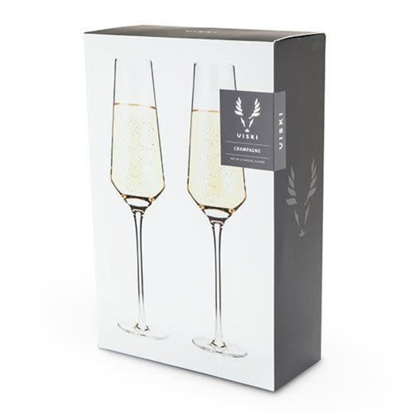 Viski Ensemble de 2 flûtes à Champagne en cristal