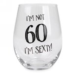 Attitude Import Verre à vin sans pied - 60 ans I'm sexy