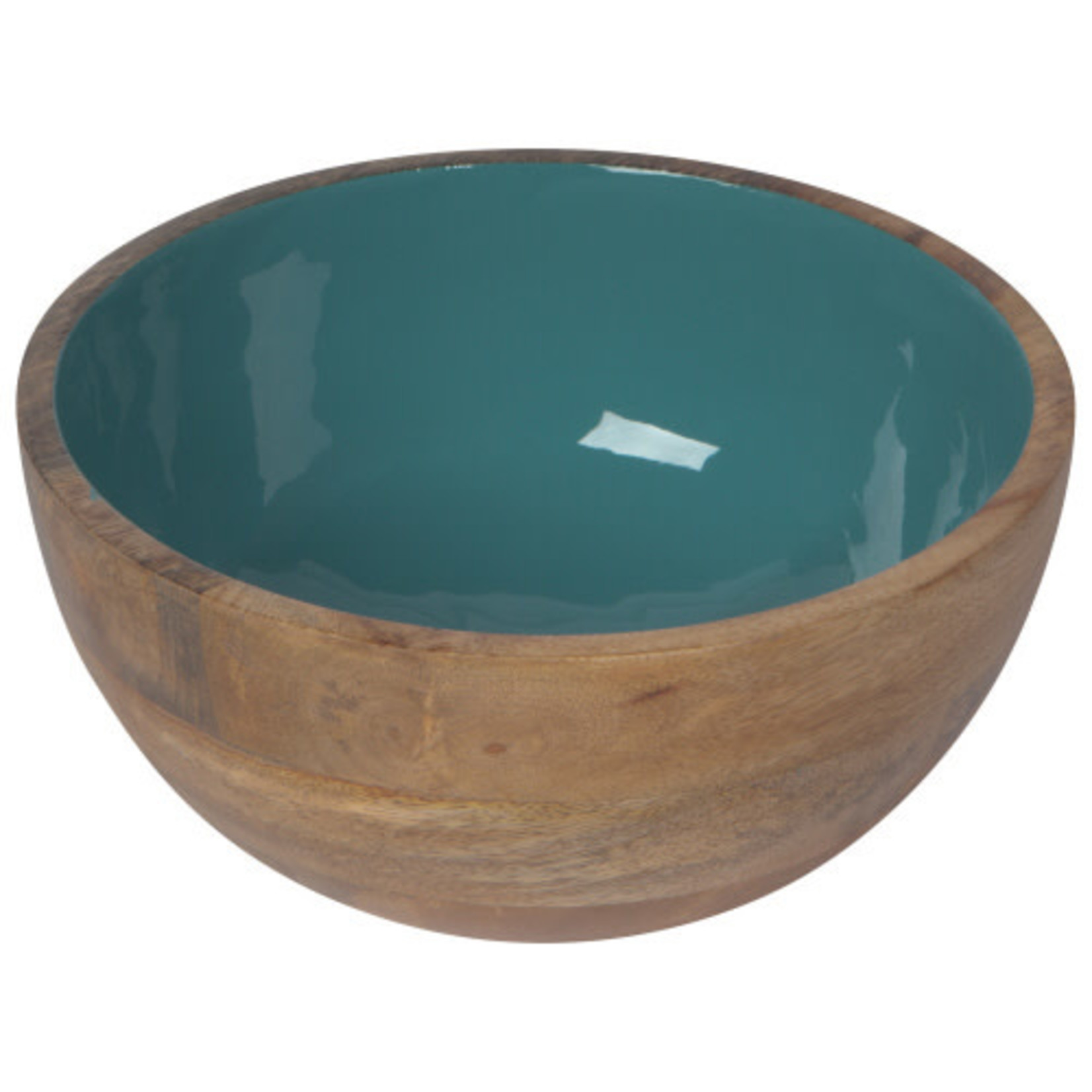 Danica Moyen bol en bois de manguier -Bleu lagune