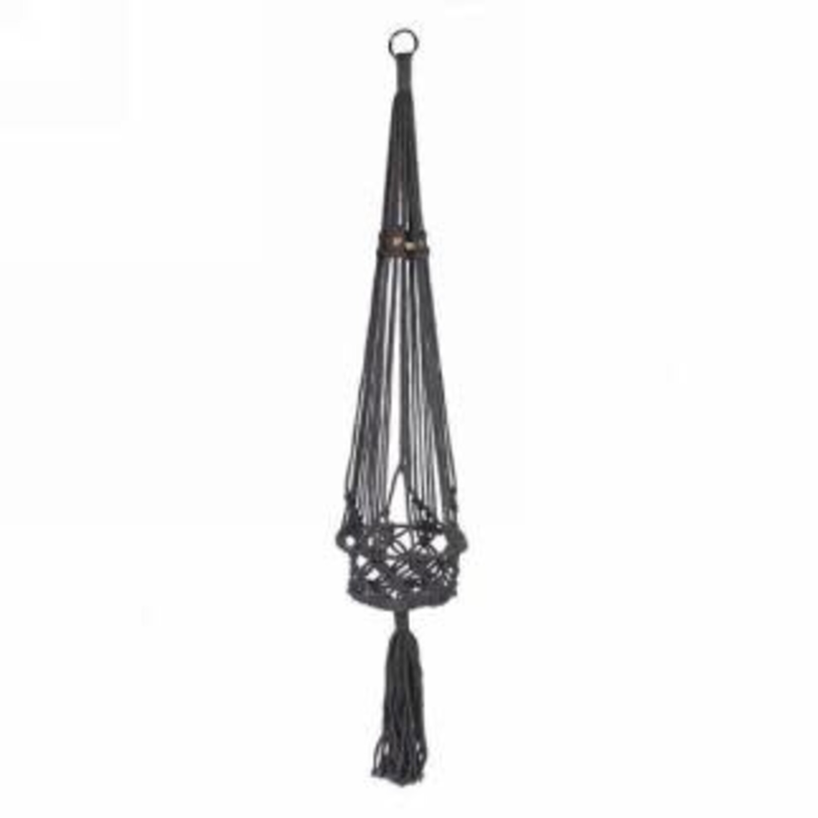 Attitude Import Jardinière en macramé gris