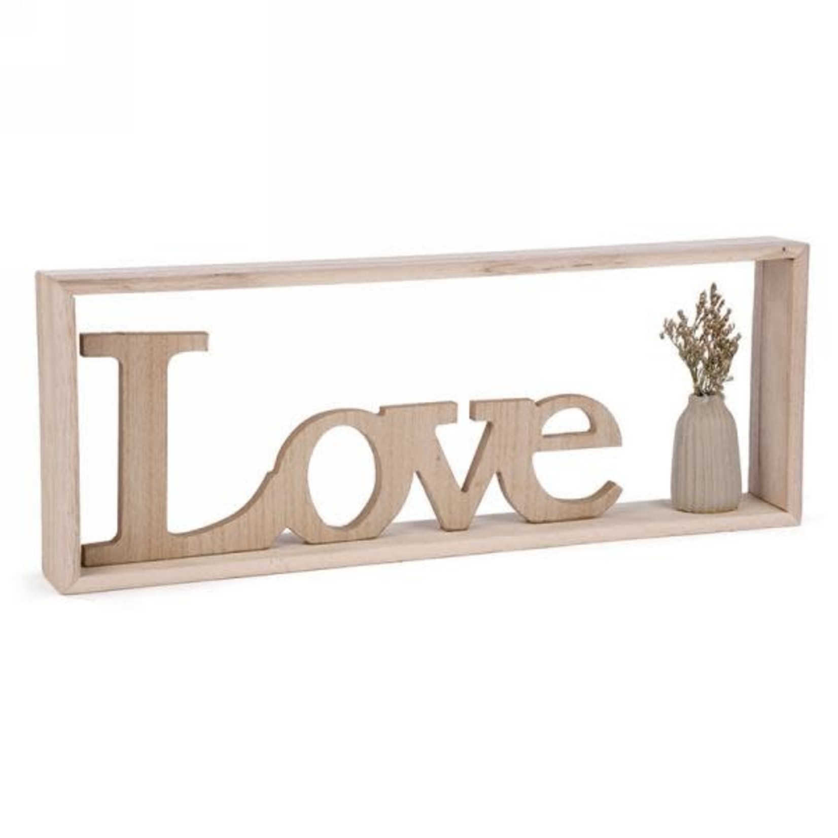 Attitude Import Décor LOVE avec vase naturel