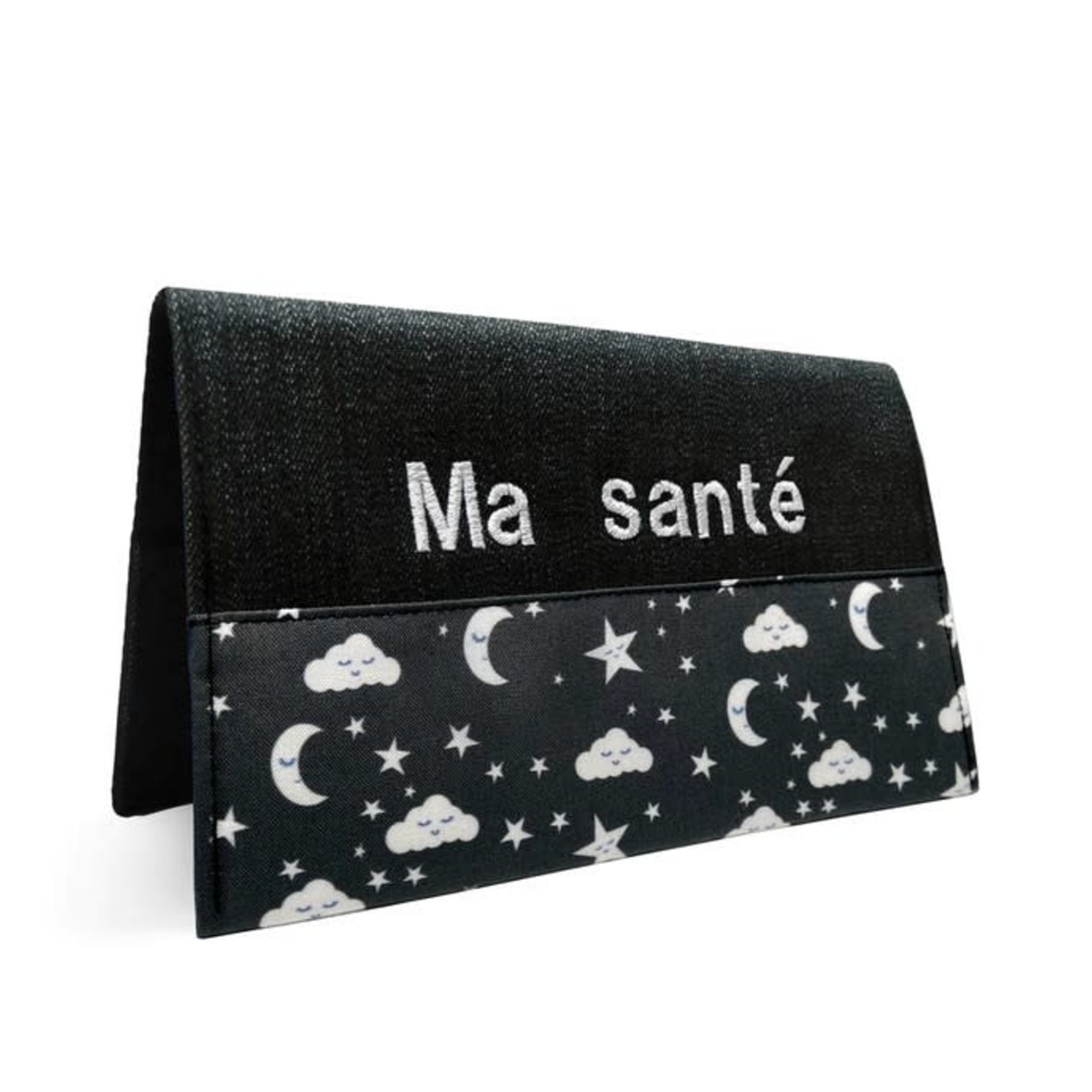 Lolikö Carnet de santé - Lune noire - écriture blanche