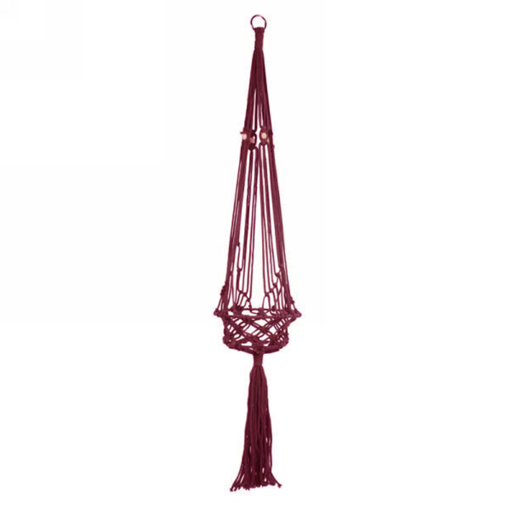Attitude Import Jardinière en macramé bourgogne