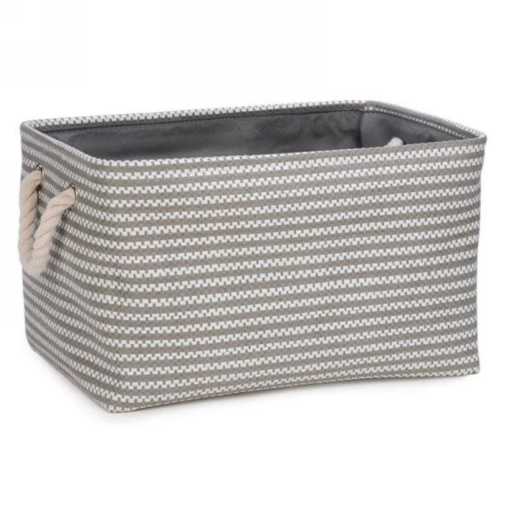 Attitude Import Ensemble de 3 panier Tissé blanc et gris