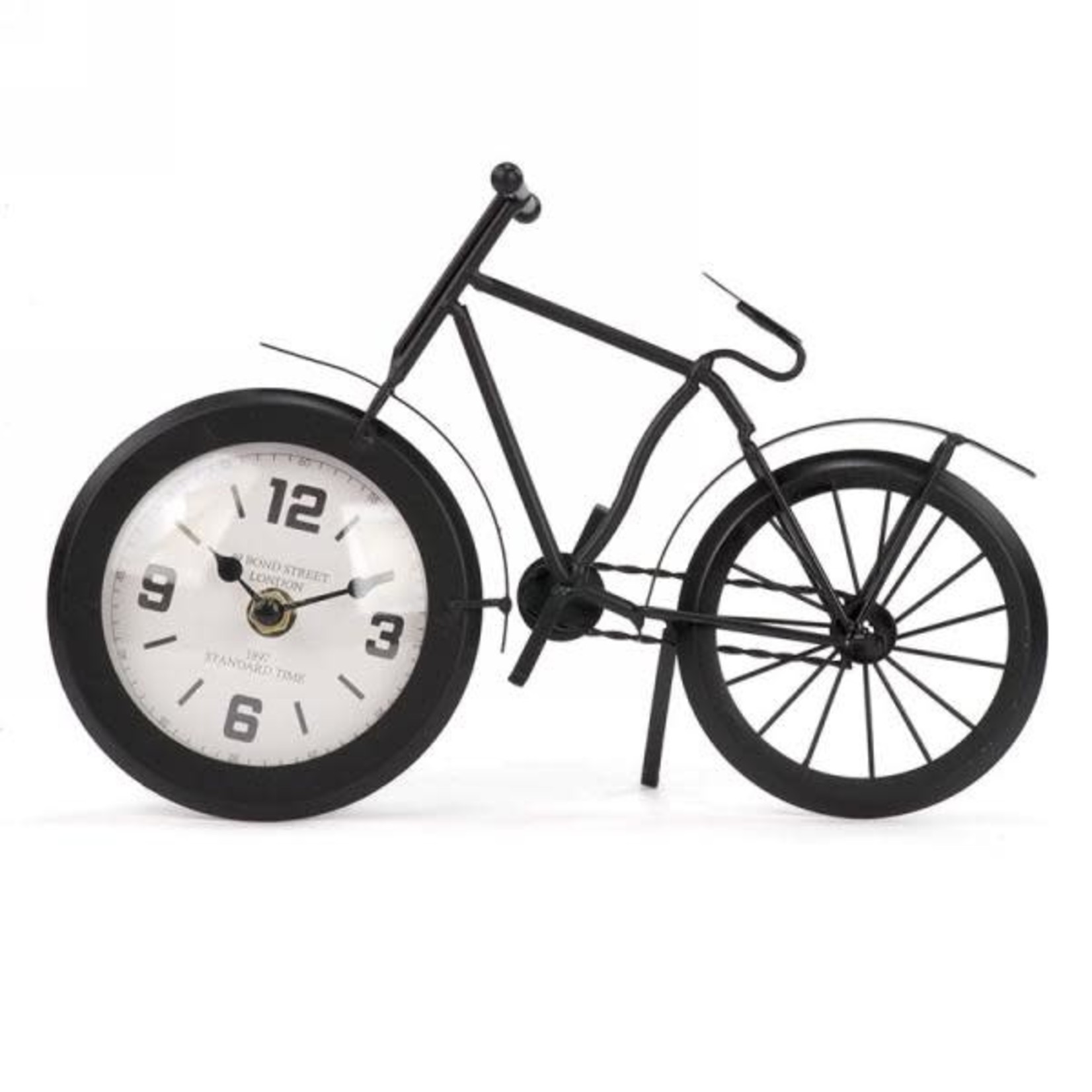 Attitude Import Horloge de table bicyclette métal noir