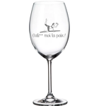 La Maison du Bar Verre gravé 20 oz - Cali** moi la paix - Vin