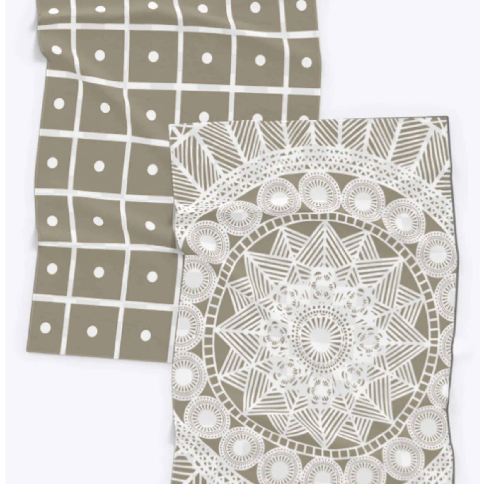 Solem Linges à vaisselle - Les raffinés - Beige  (Lot de 2)